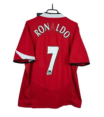 ウェア Manchester Utd 2004 CL RONALDO 7 + Patch BNWT #7 Ronaldo 2004 2006 Manchester United Home Jersey