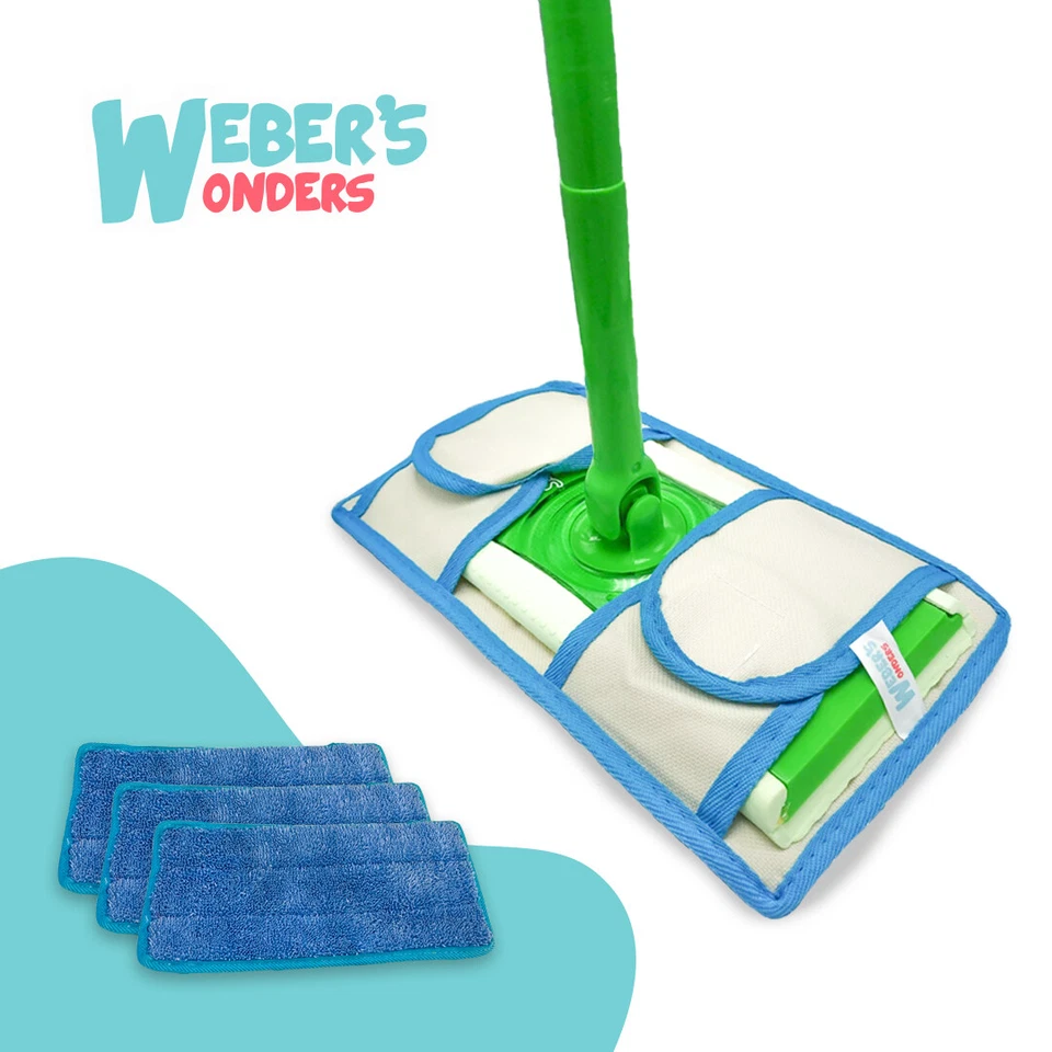 Mejora la limpieza con nuestros recambios de almohadilla de fregona de microfibra súper absorbente reutilizables Foto 3 de 4