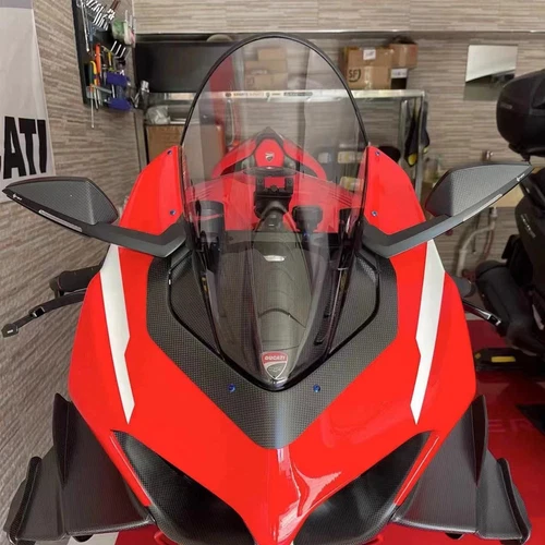 For Ducati Panigale V4 V4S V4R 2018-2024 Matte Carbon Fiber Rear Mirror Cover - Picture 5 of 7