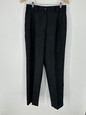 Vintage Talbots 100 Pure Wool Gray Pants Women's Sz 12 Made in USA Pleated W9
