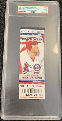 2017 Angels Albert Pujols 600th HR Home Run 600 Ticket PSA 9