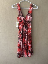 B DARLIN Womens Sleeveless V Neck Short Cocktail Work Party Dress Sz 5/6 NWT Y2K