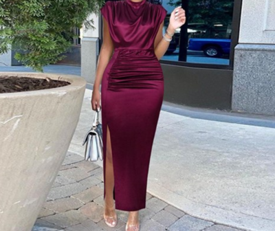 Burgundy Dress Wine Dress Long Dress Sleeveless Pencil Dress Bridal Shower Dress | eBay Burgundy Dress Wine Dress Long Dress Sleeveless Pencil Dress Bridal Shower Dress | eBay