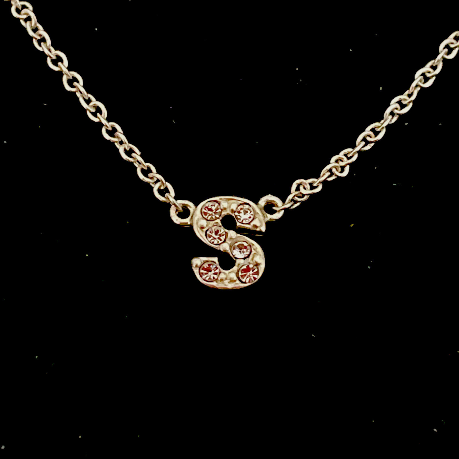 Solid Sterling Silver 925 Letter S Initial Pendan… - image 2