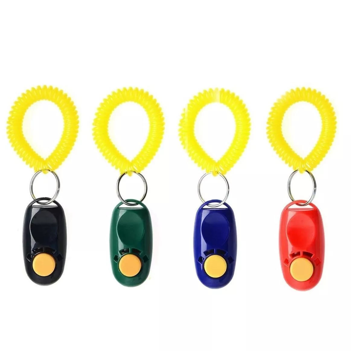 4 Pack Portable Dog Button Clicker Sound Trainer Pet Training Tool Wrist