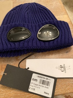 CP Goggle Beanie, Blue, Merino Wool 