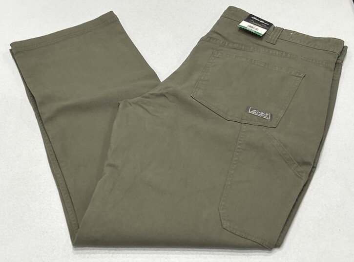 Eddie Bauer Men’s Canvas Utility Stretch Pants, Green, Size 38X32