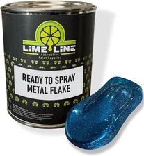 LiME LiNE Sky Blue Metal Flake Ready to Spray Automotive Basecoat - 1 Gallon