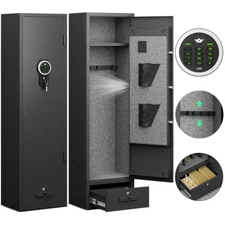 Kavey 3-5 Digital Keypad Gun Safe, Rifle Gun Safe with Silent Mode and drawer
