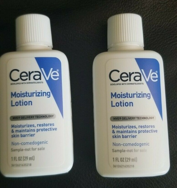 CeraVe Moisturizing Lotion Travel/Sample Size 1 fl oz (29ml) × 2 Tubes