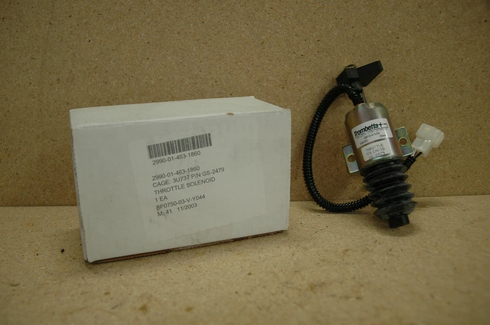 Acelerador, solenoide/Mep-016C,2990-01-463-1860/Trombetta 24V Foto 2 de 4