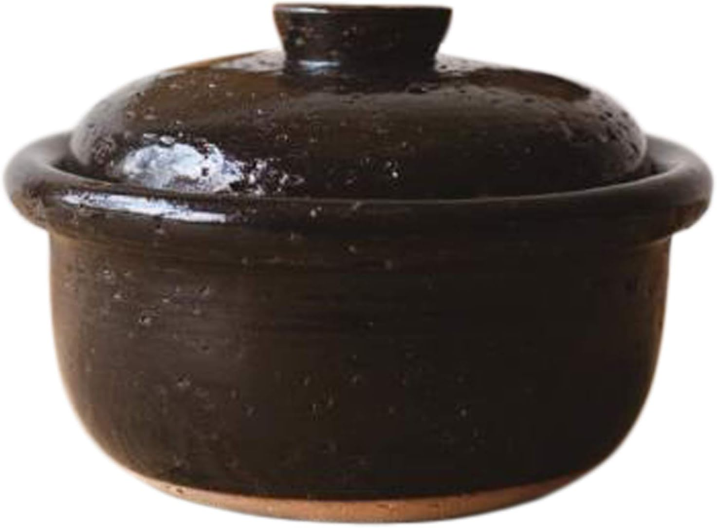 Japanese Donabe Kago Rice Cooking Pot, 2 Go, 1200Cc, Black