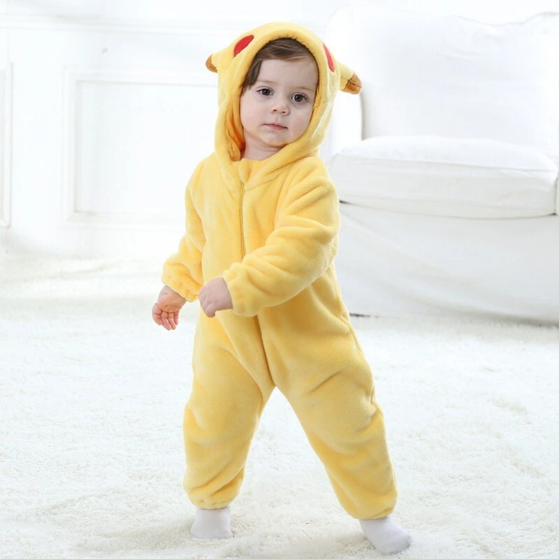 Pikachu Pajamas Kigurumi Cute Costume Bodysuit Cosplay - Baby Size 59-80cm - Image 4 of 4