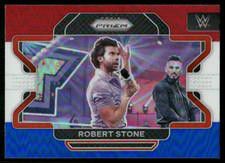 2022 Panini Prizm WWE Red White Blue #96 Robert Stone wrestling card