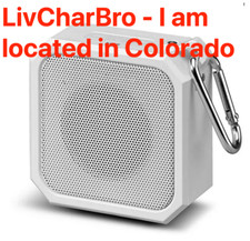 iLive Water-Resistant Magnetic Wireless Portable Speaker White