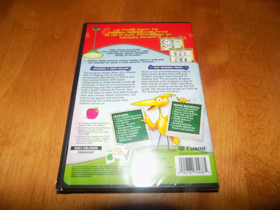 DELUXE PHONICS 4 KIDS Reading Words Kid's Educational Read Activity DVD ROM NEW - Image 2 of 2