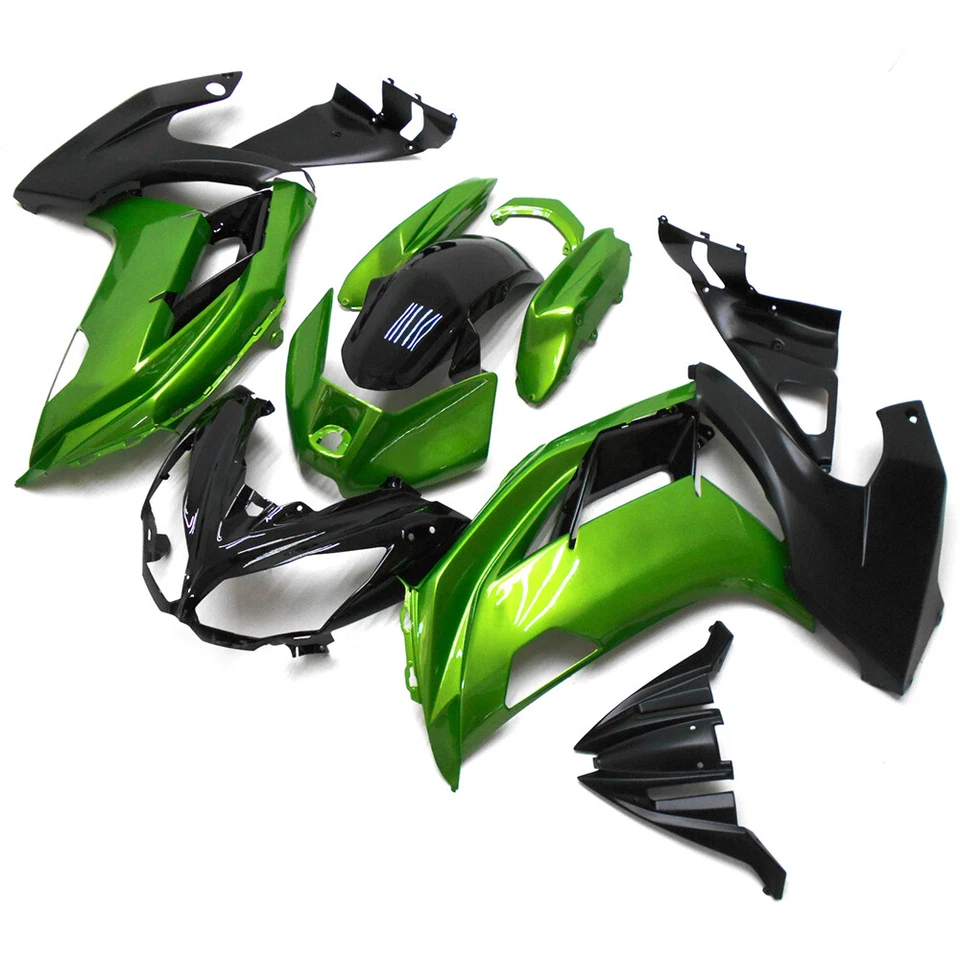 Kit de carenados ABS para Kawasaki Ninja 650 ER-6F 2012-2016 kit de carrocería verde negro Foto 4 de 4