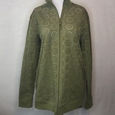 Puma Fenty Olive Green Eyelet Zipup Jacket Xxs