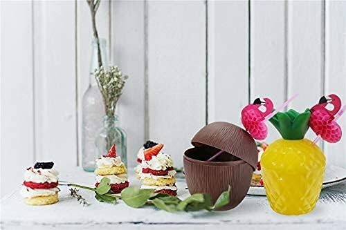 Pineapple Drink Cups Coconut Cups 12PCS Luau Party Decorations Pineapple Cups... - Picture 4 of 7
