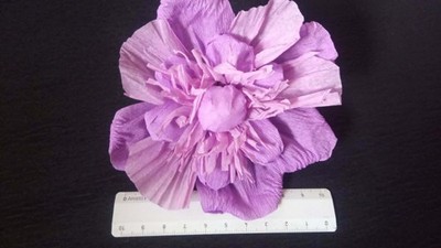 20 x Krepprose Krepp Papier Blumen ca 11 cm, + Draht, ELIT ETNO DEKORATION Party