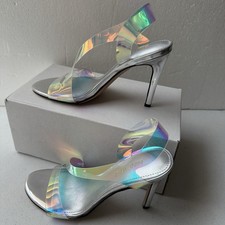 Nine West Women's WNILENE3 DRESS Blue Multicolor SANDALS Stiletto Heel SIZE 6.5M