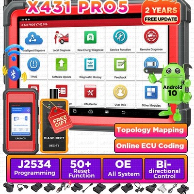 2025 LAUNCH X431 PRO 5 PAD V+ Car Diagnostic Scanner Tool Programming Key Coding