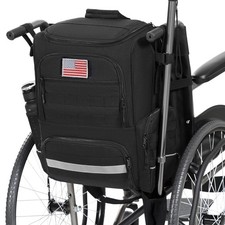 Wheelchair Backpack, Wheelchair Bag to Hang on Back with Thermal Insulation P...