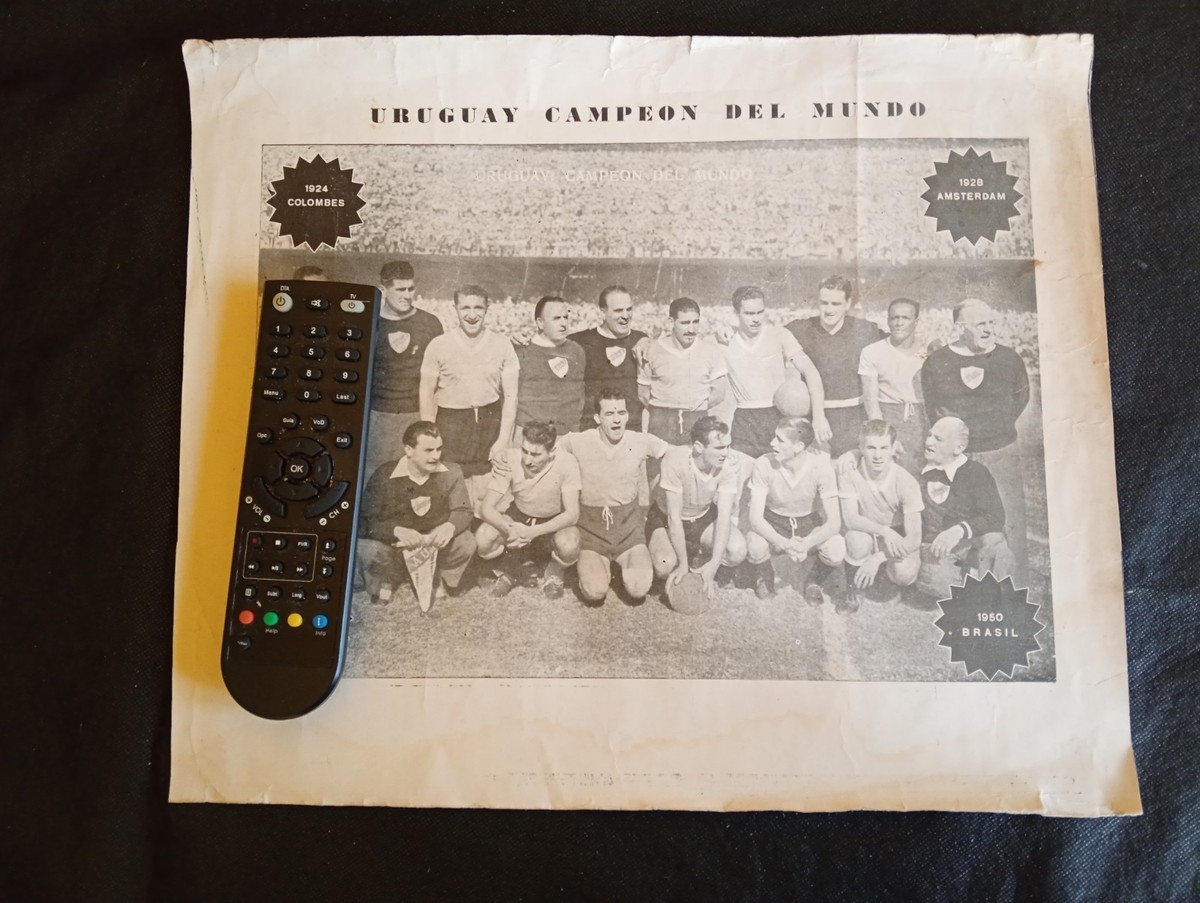 RARE 1950 Uruguay World Champion Vintage Team Poster - El