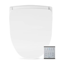 Slim Two Electric Bidet Toilet Seat Round, Warm Water, Heated Seat, Night Lig...