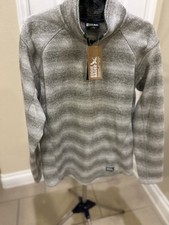 Men  s Eddie Bauer Radiator 1/4 Zip Pullover Sweater NWT Large Grey