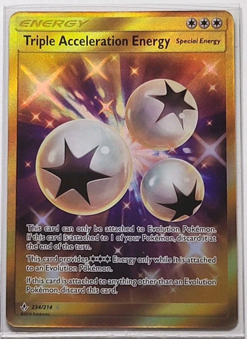 Triple Acceleration Energy (Secret) 234/214 SM - Unbroken Bonds Holo Pokemon NM