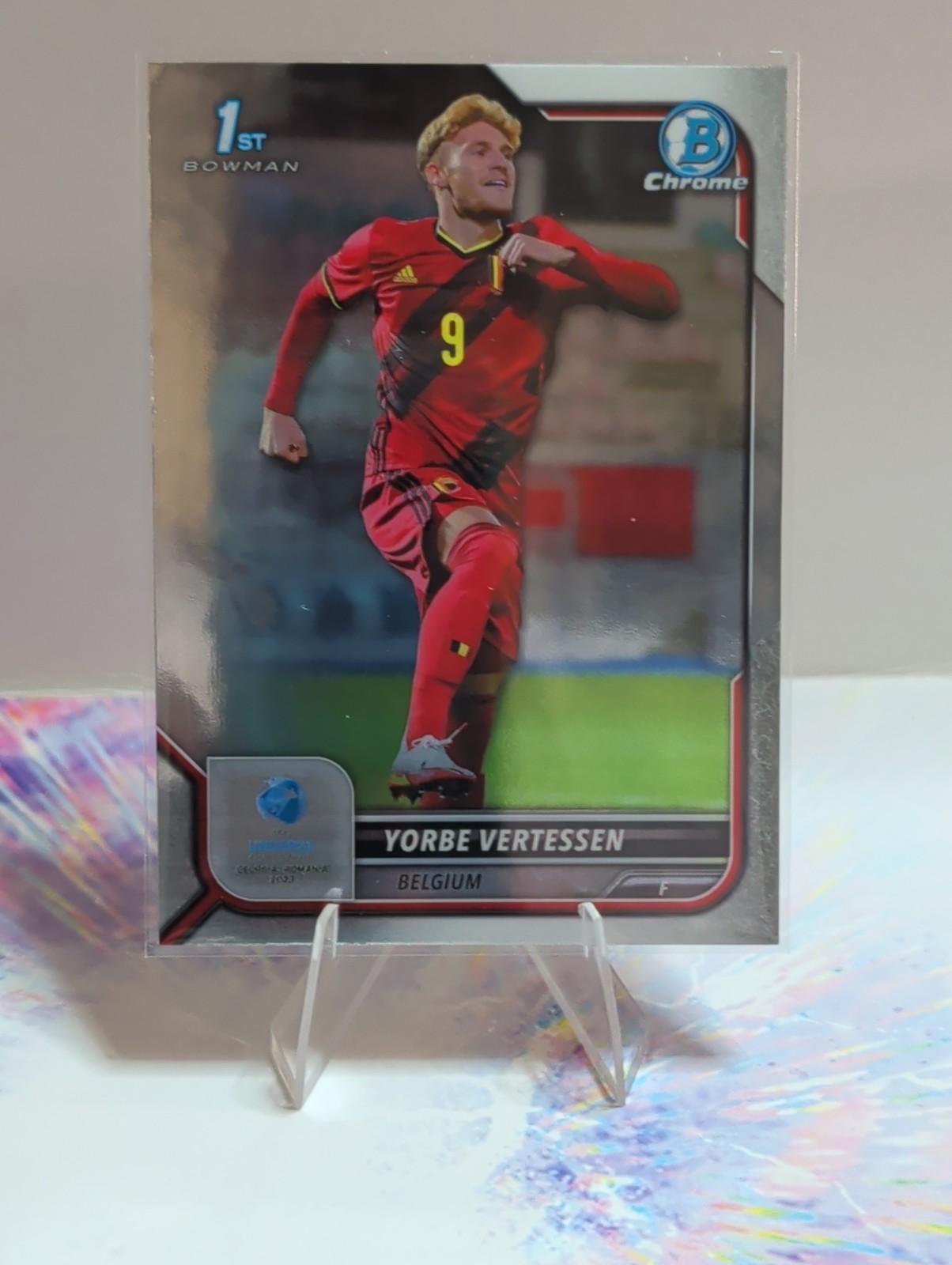 Yorbe Vertessen 2022 Bowman Chrome U-21 Euro 1st Refractor #97 Belgium Salzburg