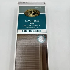Hampton Bay Cordless Blackout Mini Blind Vinyl White 1" x 23" x 48" 1 Pack