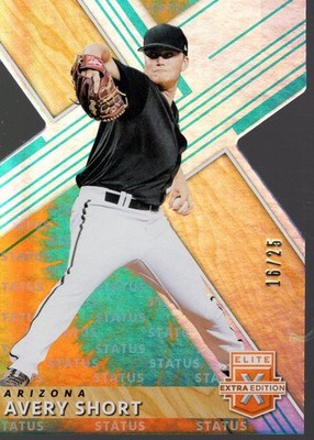 2019 Elite Extra Edition Status Die Cut Tie Dye #177 Avery Short /25 - BB