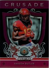 2019 Panini Prizm Draft Picks Crusade Prizms Purple #7 Hakeem Butler - FB