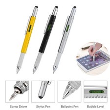 7 in1 Touch Screen Stylus Ballpoint sprint Pen tool Level Ruler Screwdriver 