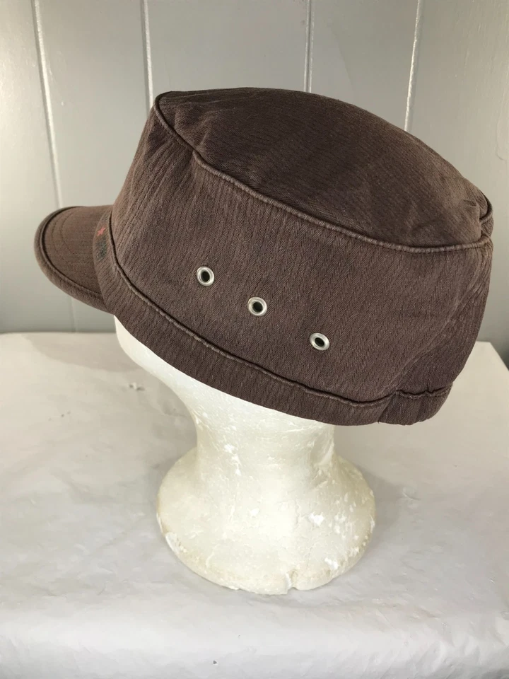 Chapéu boné vintage Dakine DK79 marrom cadete ilhó tropa militar ao ar livre - Imagem 4 de 4