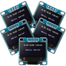 5 Pieces 0.96 Inch OLED Module 12864 128x64 Driver IIC I2C Serial Self-Lumino...