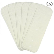 6 Pack Natural and Microfiber Cloth Diaper Inserts, Adjustable and Reusable