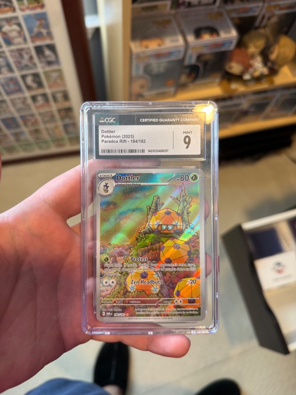 Pokémon Dottler #184/182 English CGC 9.5 2023 Pokémon Paradox Rift