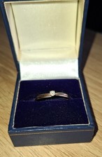 9ct gold solitaire diamond ring