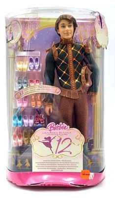Barbie in 12 Tanzenden Prinzessinnen Shoe Set Prince Derek Puppe / Mattel J8891
