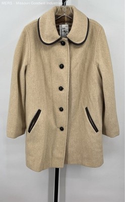 M Liman Company Penguin Fashions Beige Plaid Wool Coat Outerwear Jacket