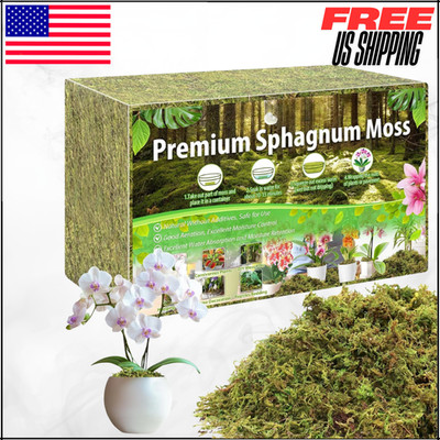 Premium Sphagnum Moss Natural Dried Plant Moss For Potted Plant Orchid Moss 80QT