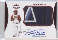 2015 Leaf Trinity Patch Auto Red 2/10 Chris Betts #PA-CB1 Patch Auto 0f8