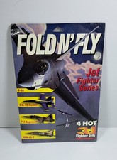 Fold N' Fly Paper Airplane Kit Jet Fighter Series 3D  1996 New Sealed