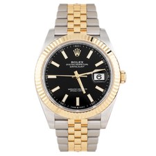 Rolex Datejust 41 Stainless Steel & Yellow Gold Black Dial 41mm 126333 Full Set