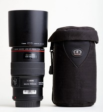 Canon EF 100mm f/2.8 L MACRO IS USM + Hood  Lens
