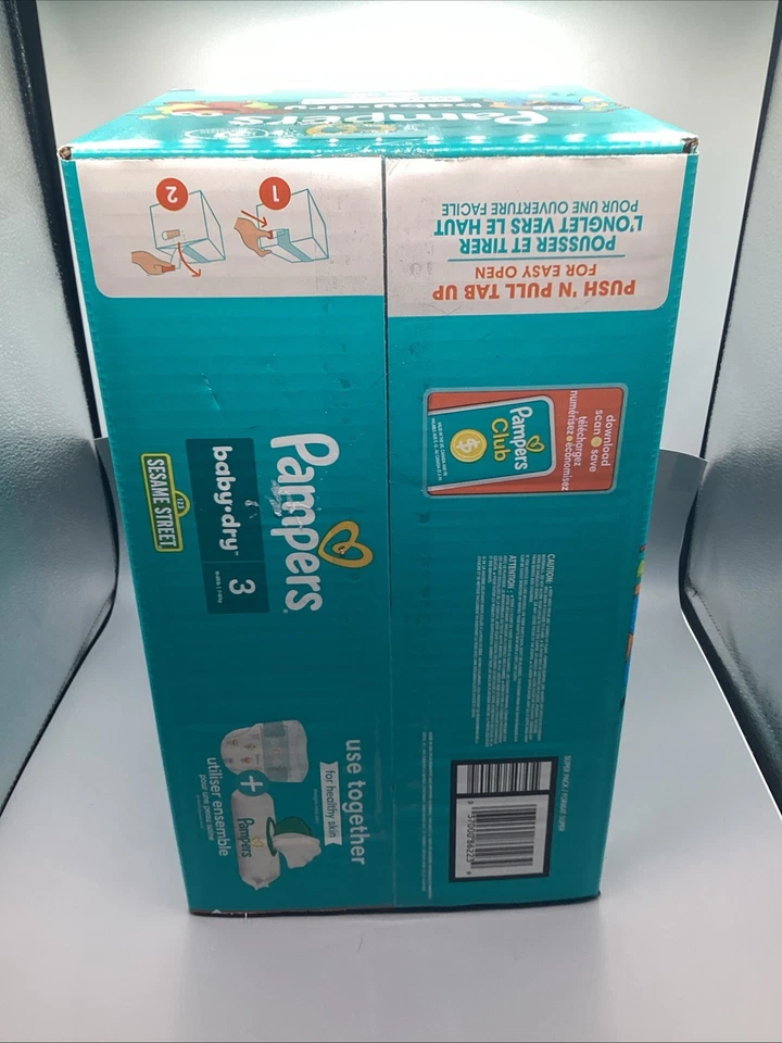 Pañales secos para bebé Pampers talla 3 (16-28 lb), 104 unidades - totalmente nuevos Foto 4 de 4