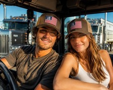 NUL.LUX Brown Trucker Hat Mesh Back Adjustabl...